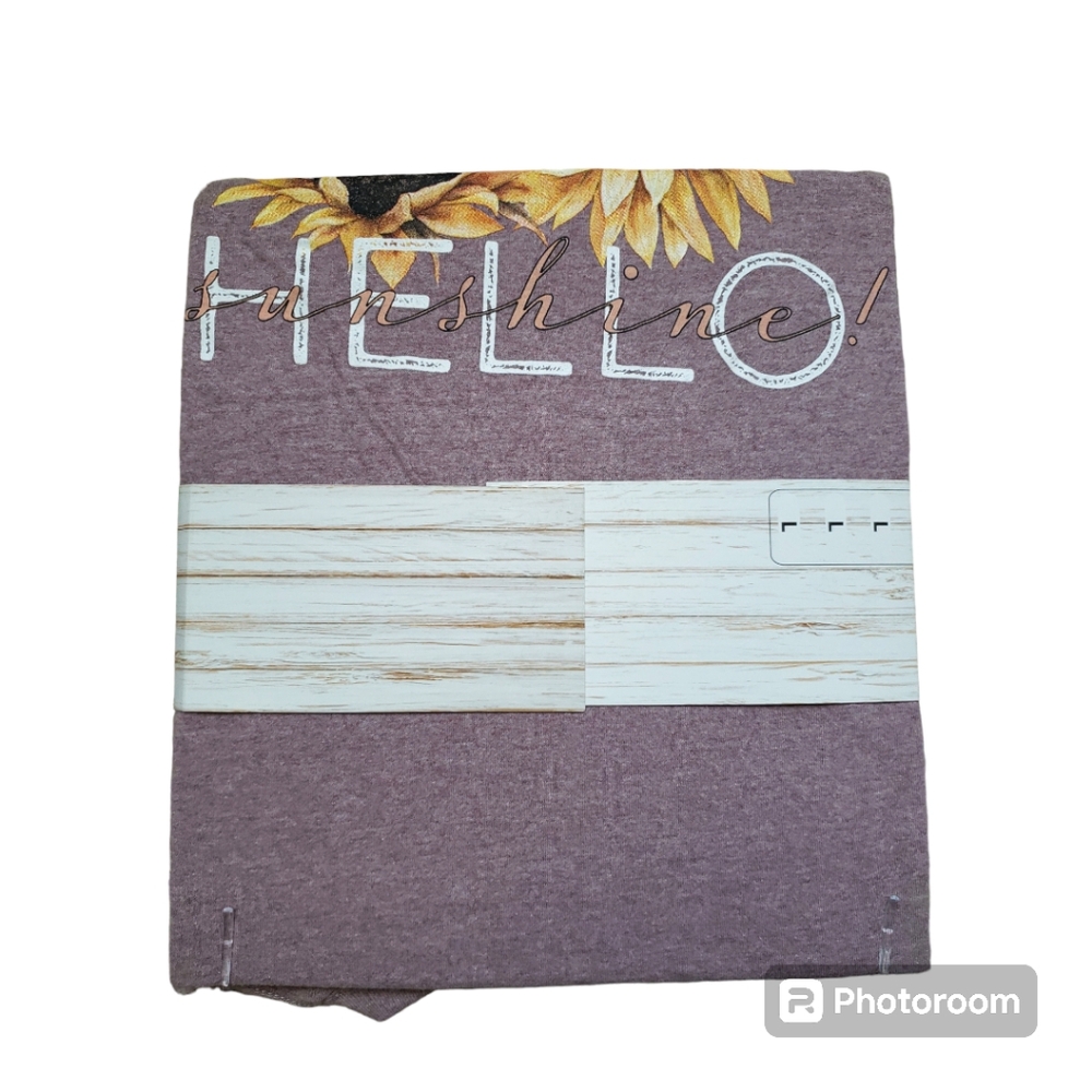 Sunflowers Standard Non-fitted Mauve T-shirt - Picture 3 of 9